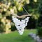 White - Handmade Raindrop Butterfly Recycled Glass Hanging Mobile Wind Chime Suncatcher Beach Decor